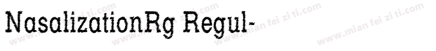 NasalizationRg Regul字体转换